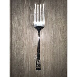 NICE ONEIDA ART DECO c1936 CORONATION SILVERPLATED MEAT‎ SERVING FORK